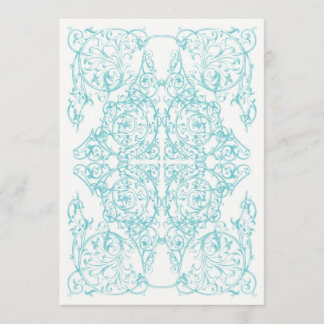 Faire-Fleur Mariage Invitation Bleu)