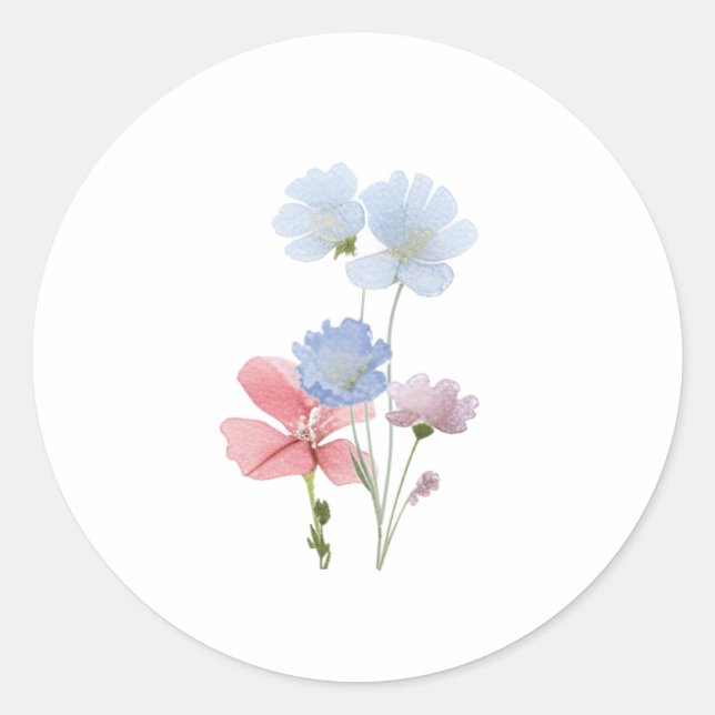 Faire fleurir l'amour Autocollants Fleur Sauvage (Devant)