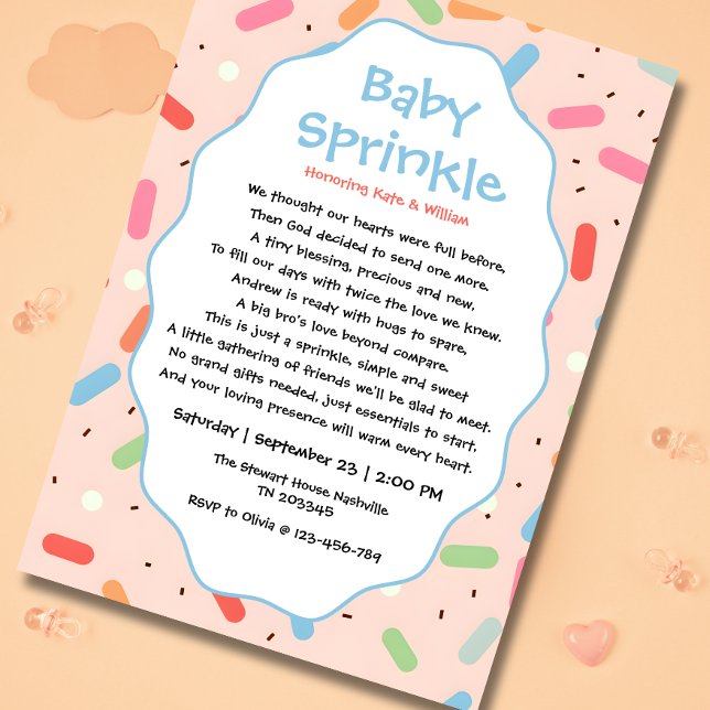 Faire formulation invitations de baby sprinkle gar (Créateur téléchargé)