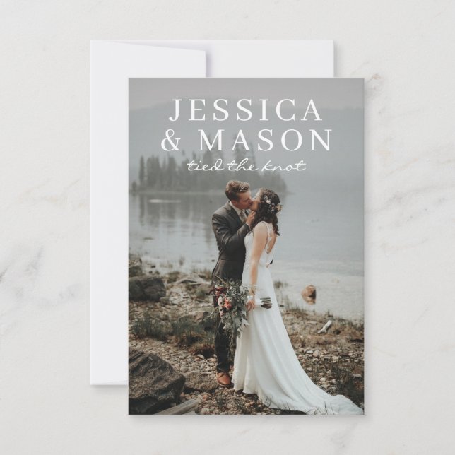 Faire invitation d'annonce de mariage discret avec (Devant)
