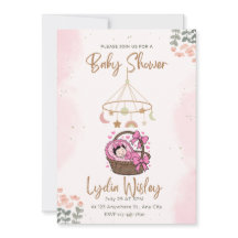 Faire invitation de baby shower à l'aquarelle avec