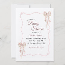 Faire invitation de baby shower avec un nœud