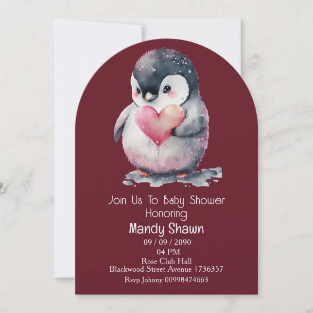 Faire invitation de baby shower sur le thème du Ma (Devant)