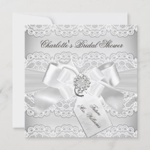 Faire invitation de douche de mariée avec ruban et