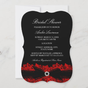 Faire invitation de douche de mariée en dentelle f