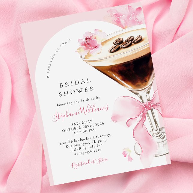 Faire invitation de douche de mariée Espresso Mart (Créateur téléchargé)