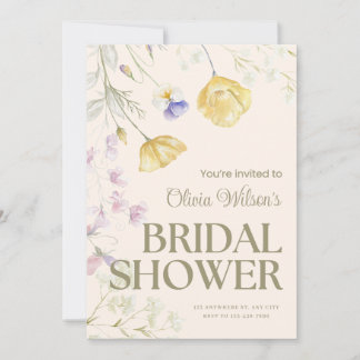 Faire invitation de douche de mariée florale