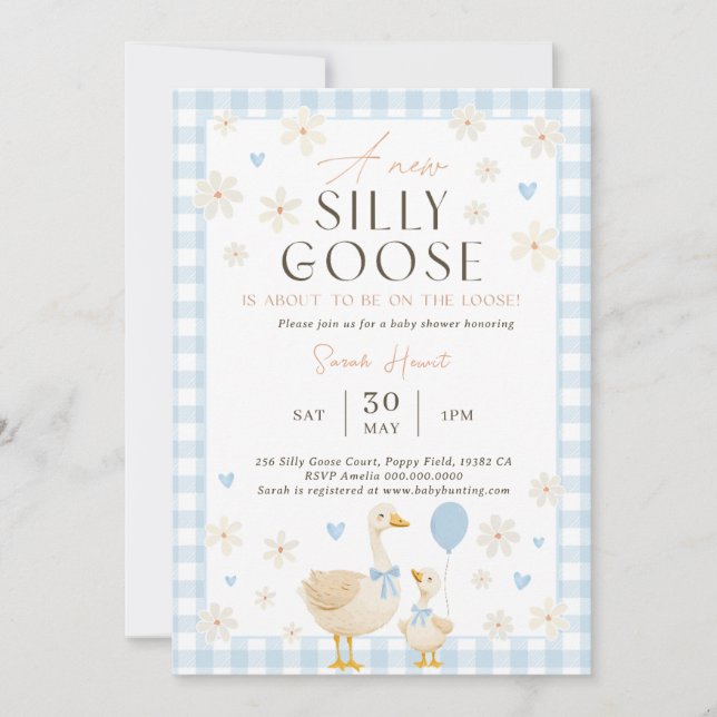Faire Invitation de Fête de Bébé pour Garçon Silly (Devant)