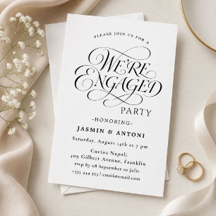 Faire invitation de fête de fiançailles