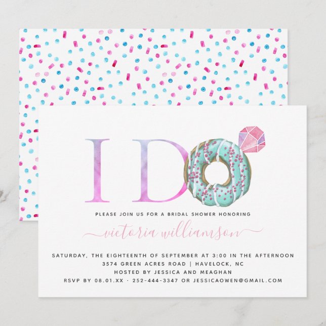 Faire | Invitation de Fête de Fiançailles Thème Do (Devant / Derrière)