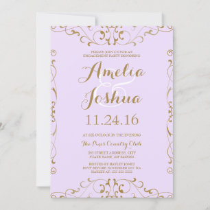 Faire invitation de fête de fiançailles tourbillon