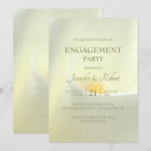 Faire invitation de fiançailles au lys calla blanc