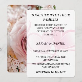 Faire invitation de mariage à coeurs entrelacés |
