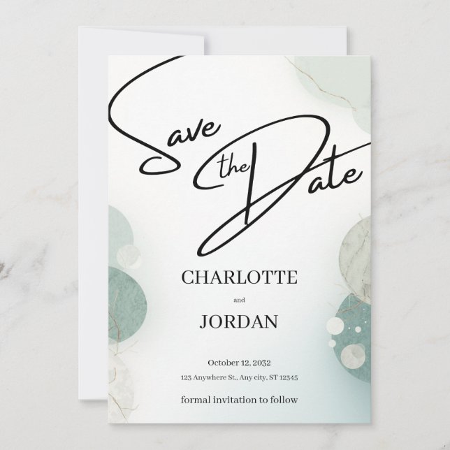 Faire invitation de mariage à date de sauvegarde (Devant)