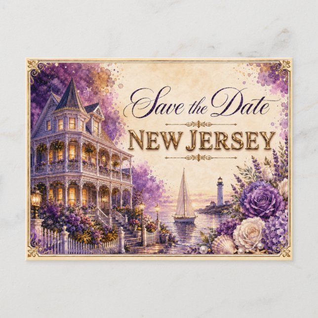 Faire invitation de mariage à Jersey pour sauver l (Devant)