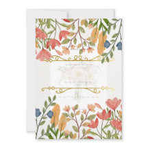 Faire invitation de mariage à l'aquarelle florale