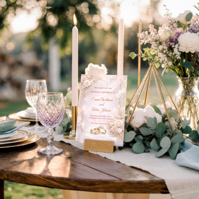 Faire invitation de mariage à motif floral doux (Créateur téléchargé)