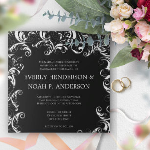 Faire invitation de mariage à tourbillon fantaisie