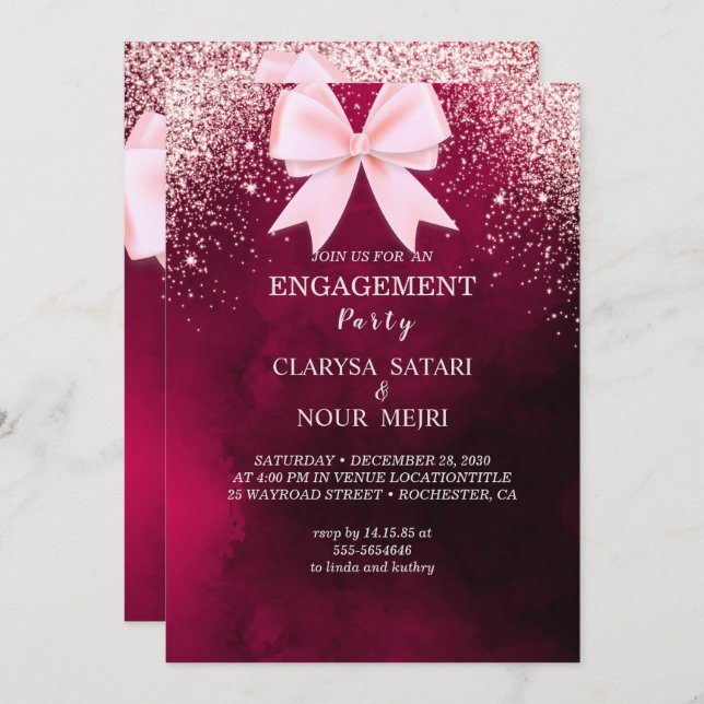 Faire invitation de mariage abstrait élégant tomba (Devant / Derrière)