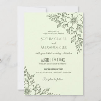 Faire invitation de mariage au coin floral de saug