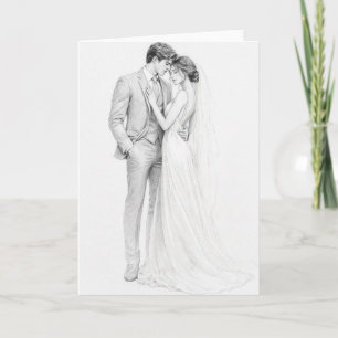Faire invitation de mariage au crayon esquissé
