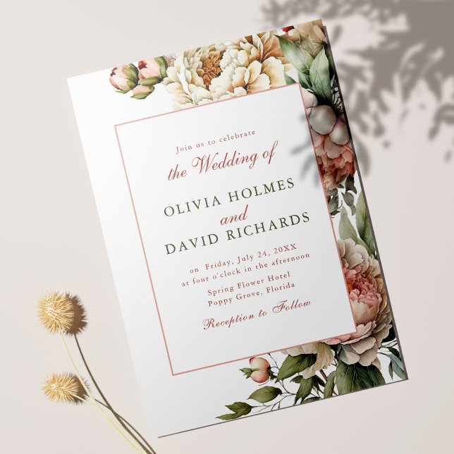 Faire invitation de mariage au pinceau à l'aquarel (Créateur téléchargé)