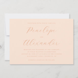 Faire invitation de mariage au ton pêche