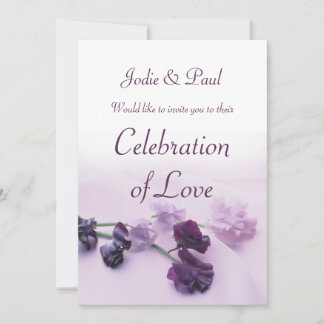 Faire invitation de mariage aux fleurs de lilas et
