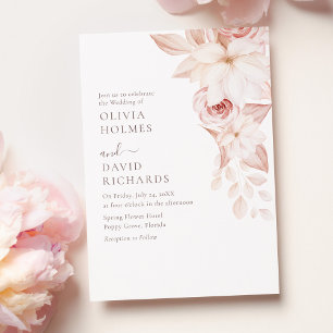 Faire invitation de mariage aux roses tendres