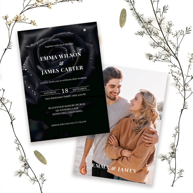 Faire Invitation de Mariage avec Rose de Minuit No (Créateur téléchargé)