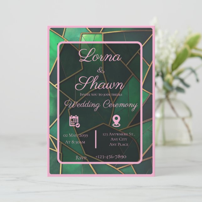 Faire invitation de mariage avec superposition ver (Debout devant)