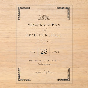 Faire invitation de mariage blanc cassé