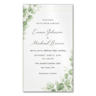 Faire invitation de mariage botanique Elegance