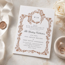 faire invitation de mariage botanique noir et cuiv