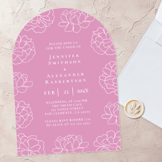 Faire invitation de mariage botanique violet