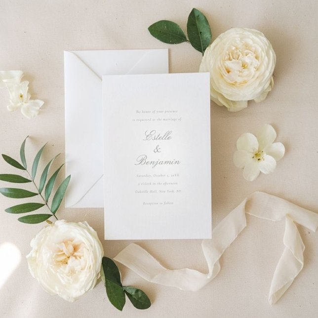 Faire invitation de mariage calligraphiée minimali (Créateur téléchargé)