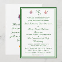 Faire invitation de mariage catholique Deux cœurs 