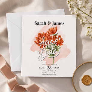 Faire invitation de mariage d'automne avec motif f
