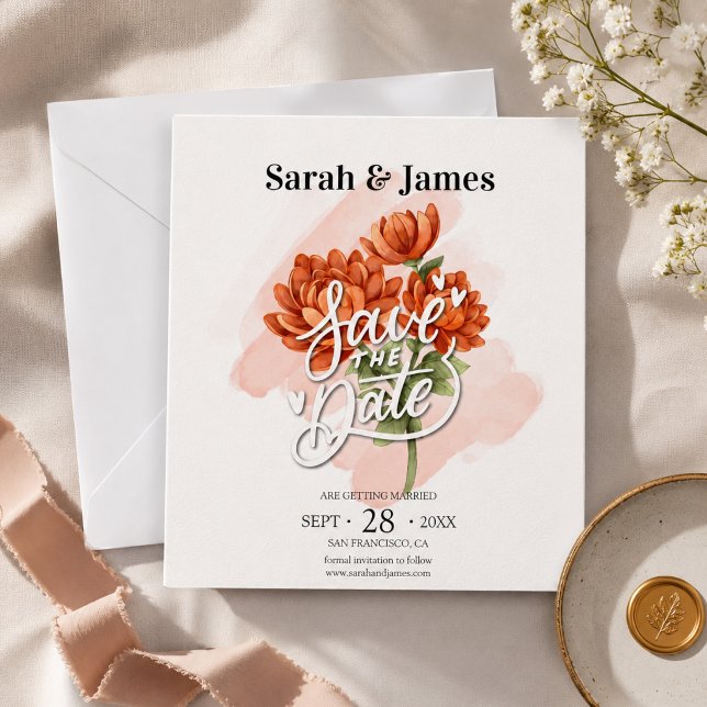 Faire invitation de mariage d'automne avec motif f (Créateur téléchargé)