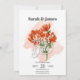 Faire invitation de mariage d'automne avec motif f