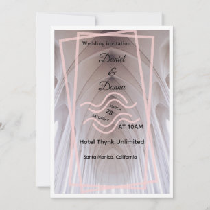 Faire invitation de mariage de cathédrale   Blush 