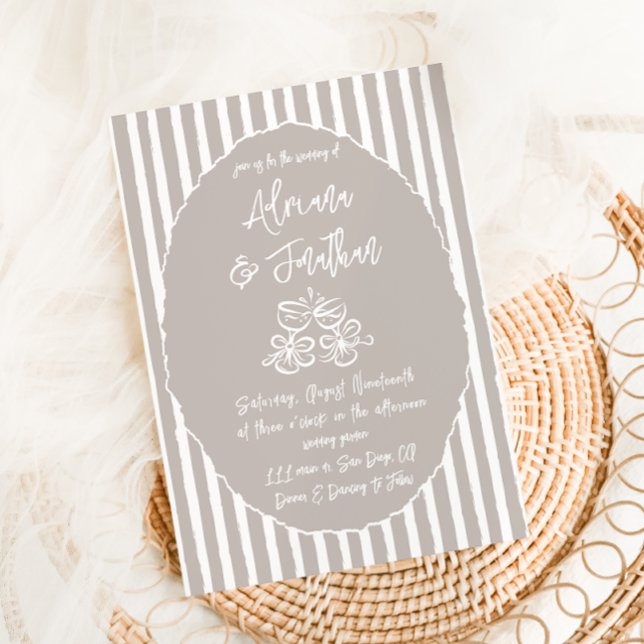 Faire invitation de mariage dessinée à la main dan (Créateur téléchargé)