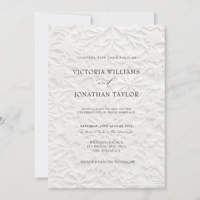 Faire invitation de mariage d'hiver simple (Devant)