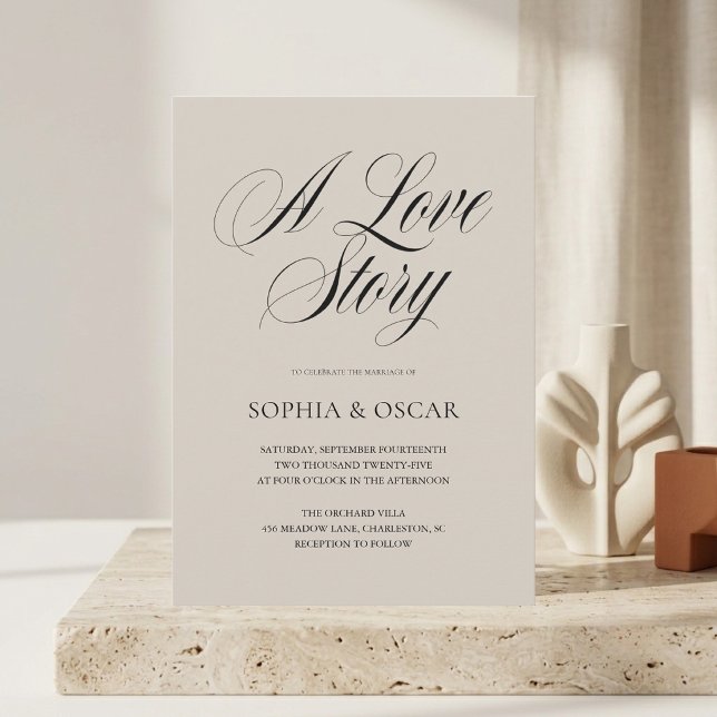 Faire invitation de mariage | Écriture minimaliste (Créateur téléchargé)