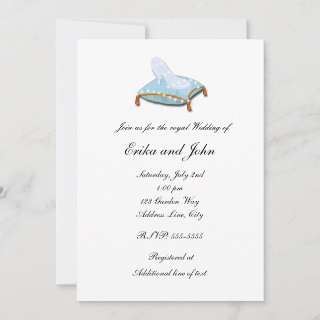 Faire invitation de mariage élégant de conte (Devant)