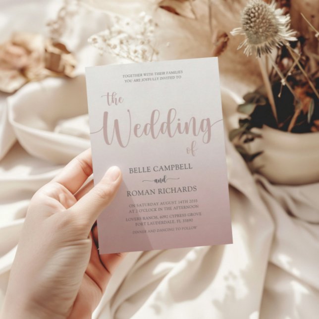Faire invitation de mariage en calligraphie à l'or (Créateur téléchargé)