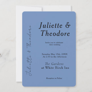 Faire invitation de mariage en porcelaine bleue