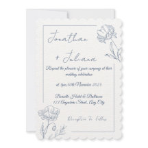 Faire invitation de mariage floral élégant