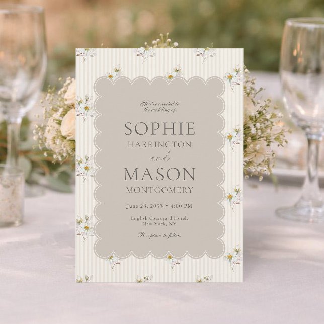 Faire invitation de mariage floral vintage (Créateur téléchargé)