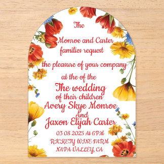 Faire invitation de mariage florale